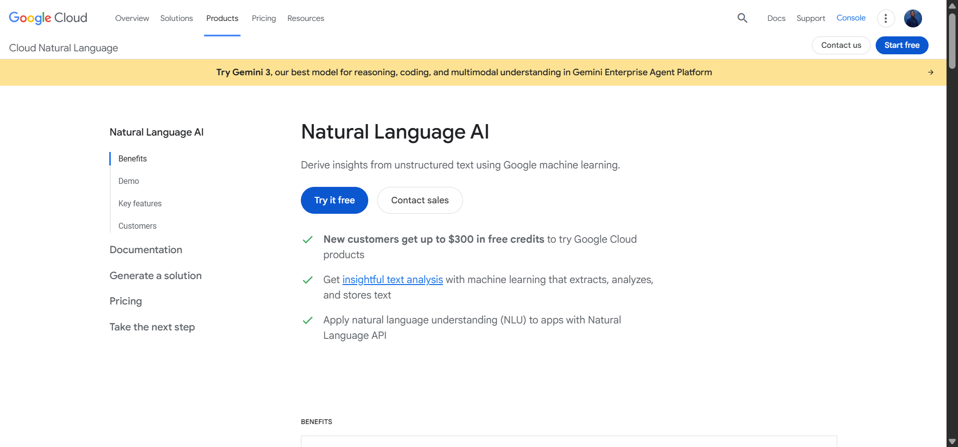 Google&rsquo;s Natural Language API demo showing entity recognition output for a competitor article
