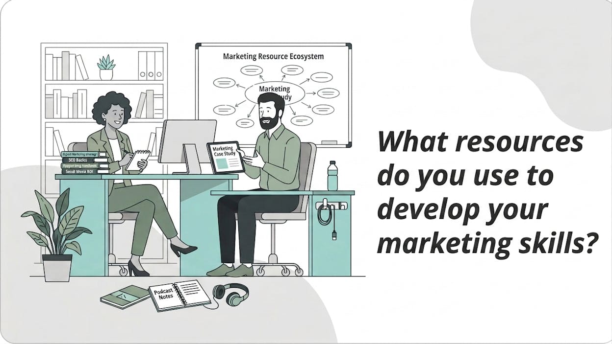 What resources do you use to develop your marketing skills?