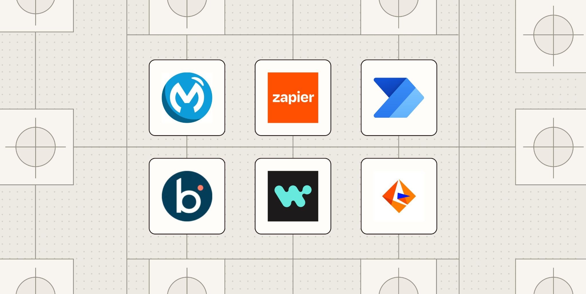Zapier&rsquo;s &ldquo;best apps&rdquo; blog category page showing several list-style articles