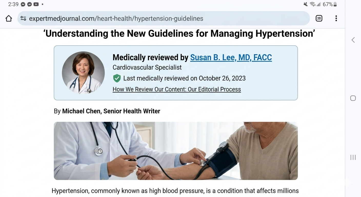 [Screenshot of a Healthline article header showing &ldquo;Medically reviewed by Dr. X, MD&rdquo; with date]
