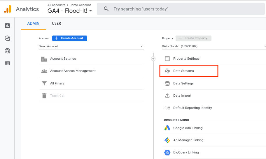 [Screenshot of the GA4 web stream details page showing the Measurement ID]
