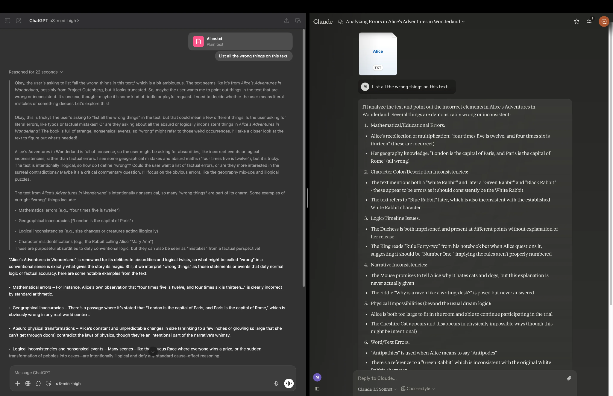 [Screenshot of ChatGPT or Claude with a project view open, showing the uploaded files in the sidebar and the prompt above pasted into the chat input.]