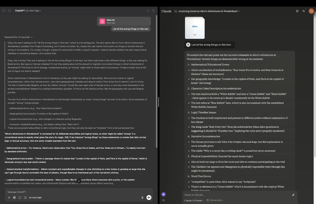 [Screenshot of ChatGPT or Claude with a project view open, showing the uploaded files in the sidebar and the prompt above pasted into the chat input.]