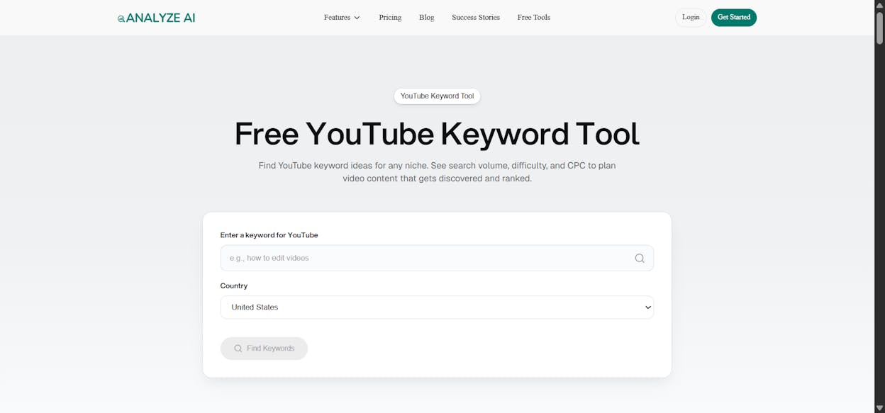 YouTube keyword tool