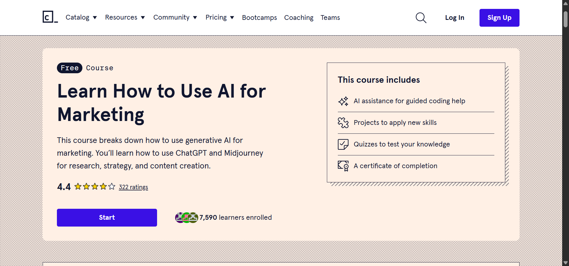 Codecademy interactive prompt engineering interface showing the prompt writing exercise