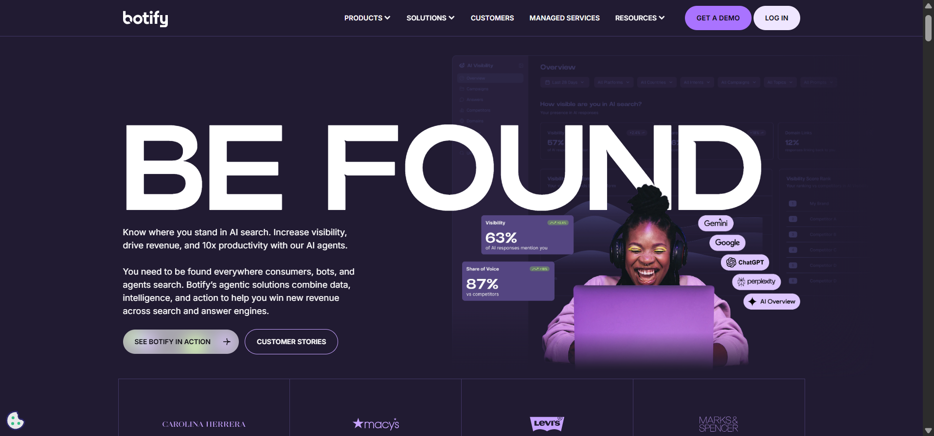 Botify: best for crawl, log files, and indexation at scale