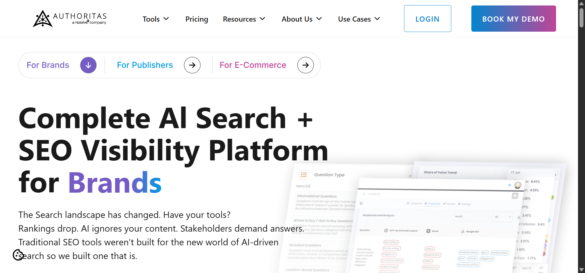 Authoritas: best for SEO teams wanting AI inside an SEO suite