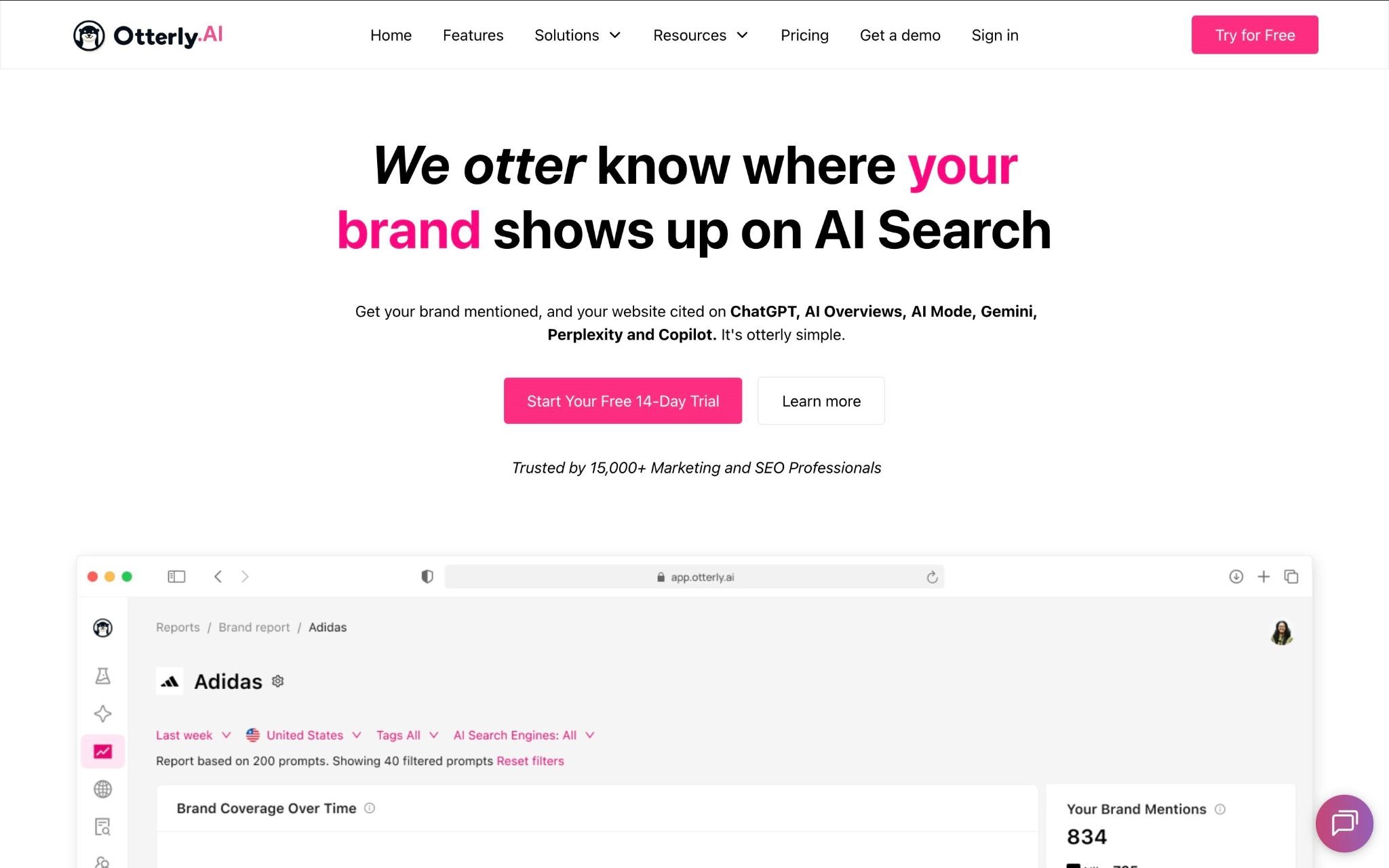 Otterly AI: best for solo marketers and small agencies