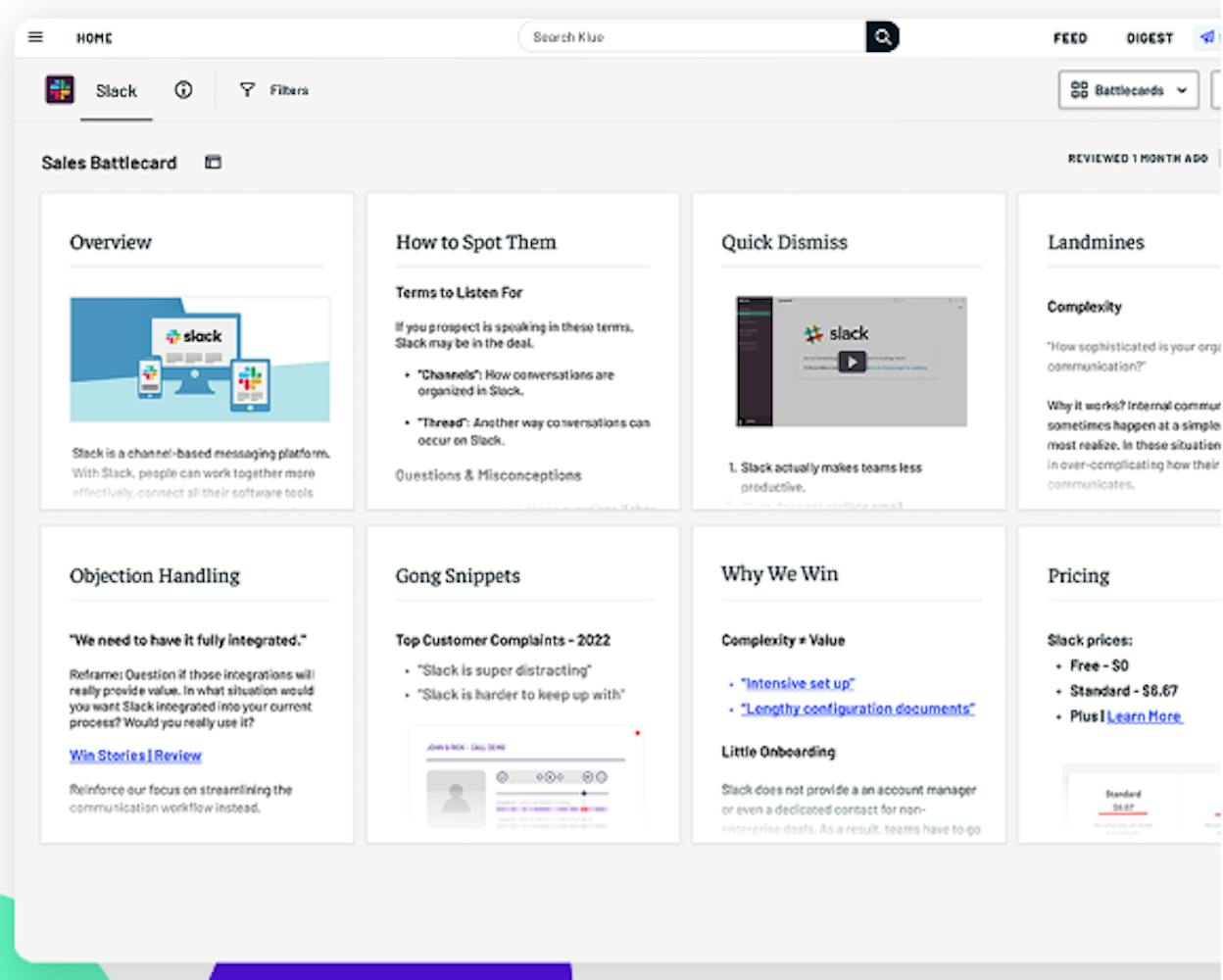 Kompyte real-time competitor change feed