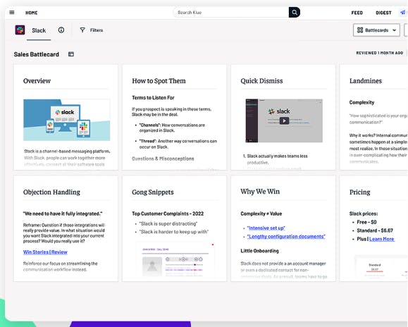 Kompyte real-time competitor change feed