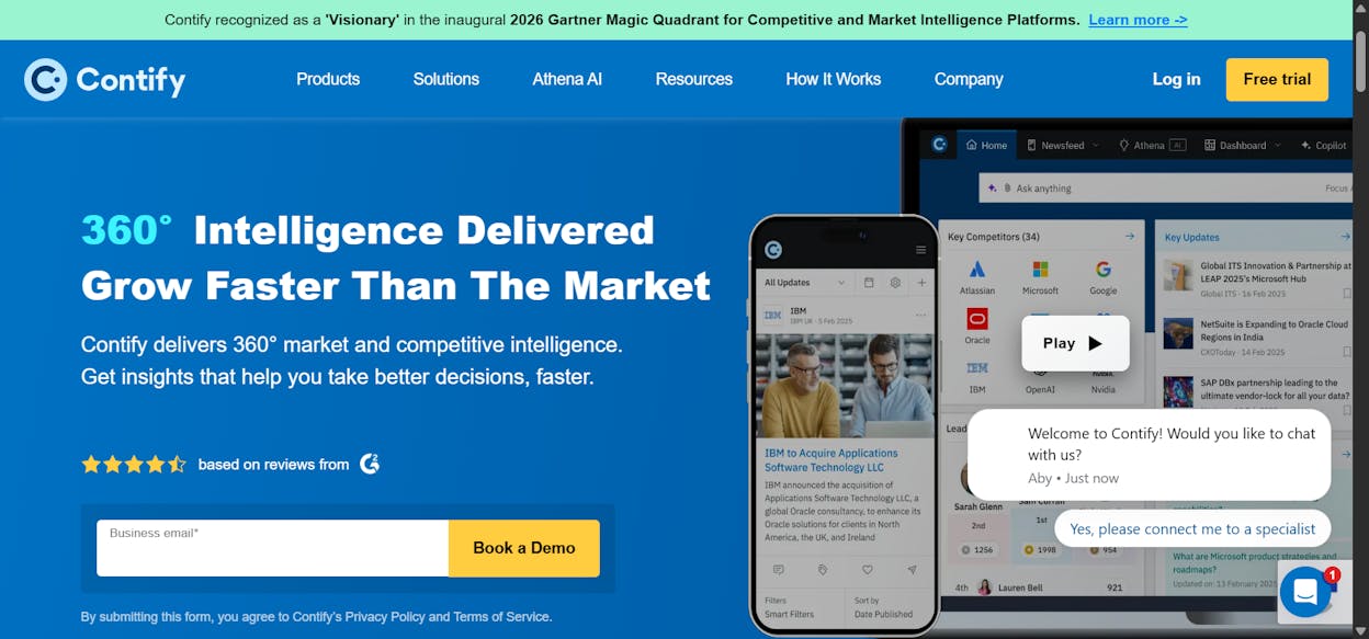 Contify: best for multilingual and regulatory market signals