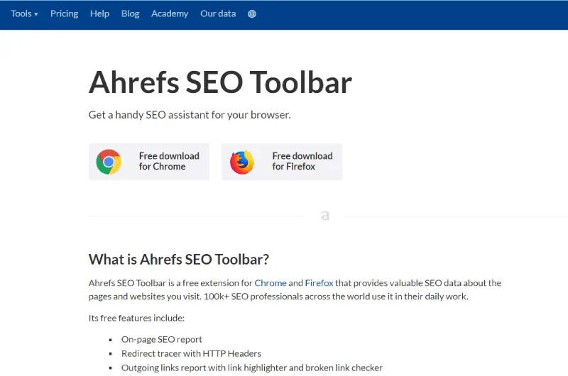 Ahrefs SEO Toolbar showing organic traffic estimate for the top-ranking page when searching a low-volume PAA question