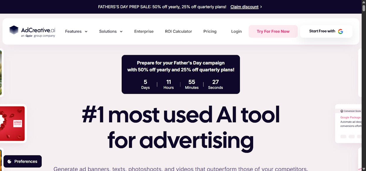AdCreative.ai is best for marketers who need quick ad creative variations for A/B testing.