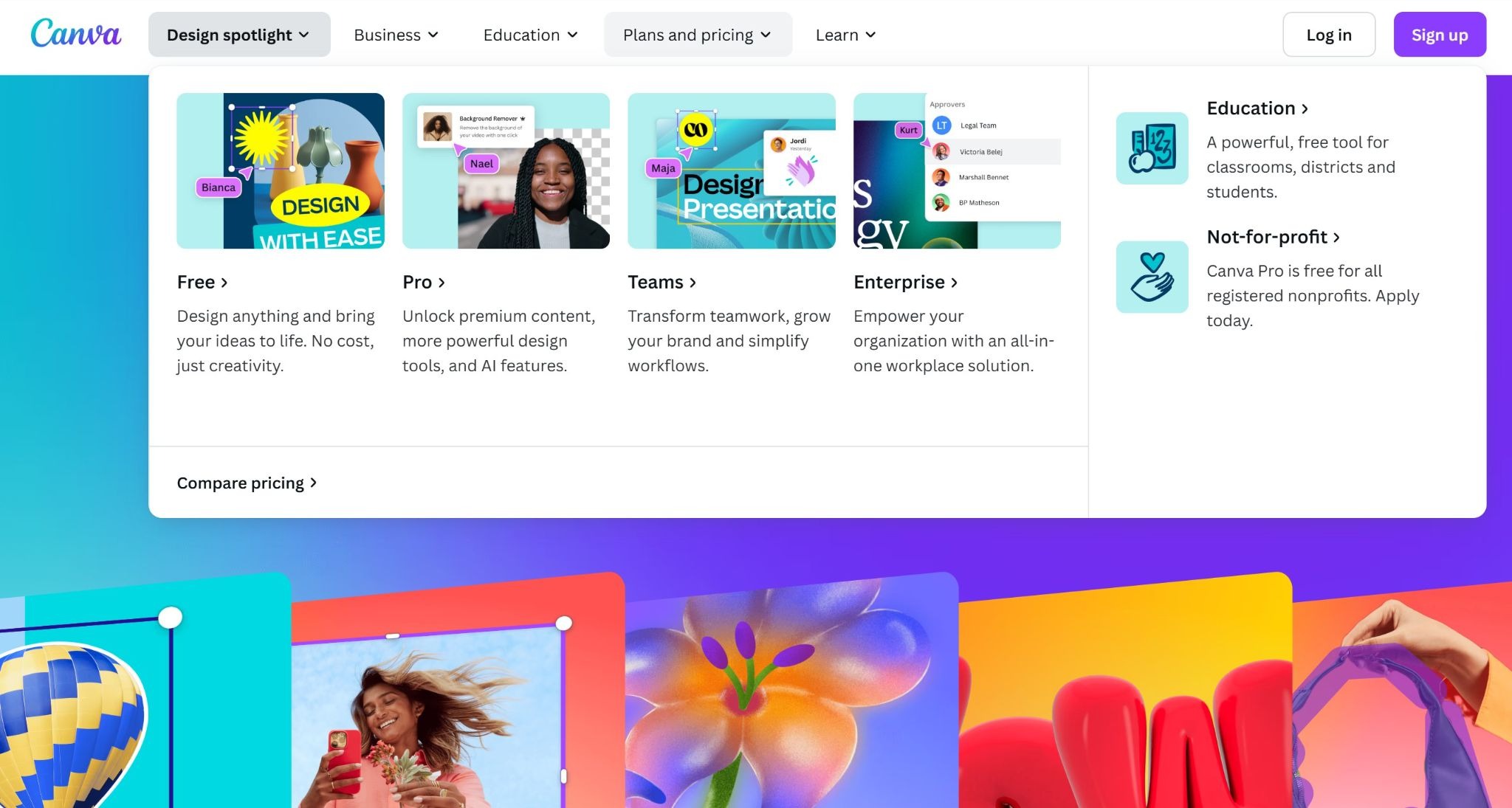 Canva Magic Studio showing AI-powered design generation