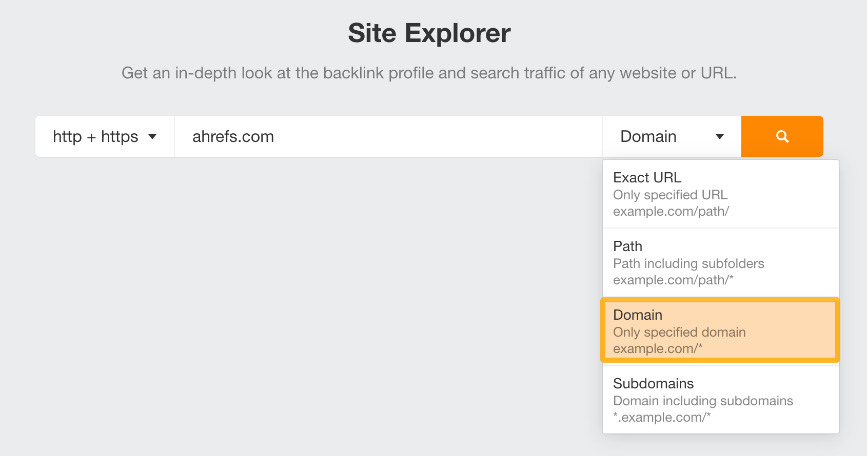 Ahrefs Site Explorer Backlinks sorted by Domain Rating
