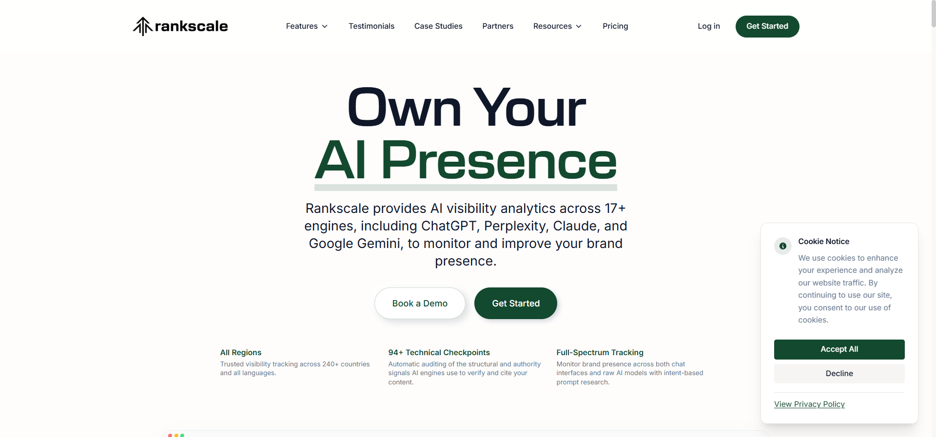 Rankscale AI: for teams that want audits and competitive gaps