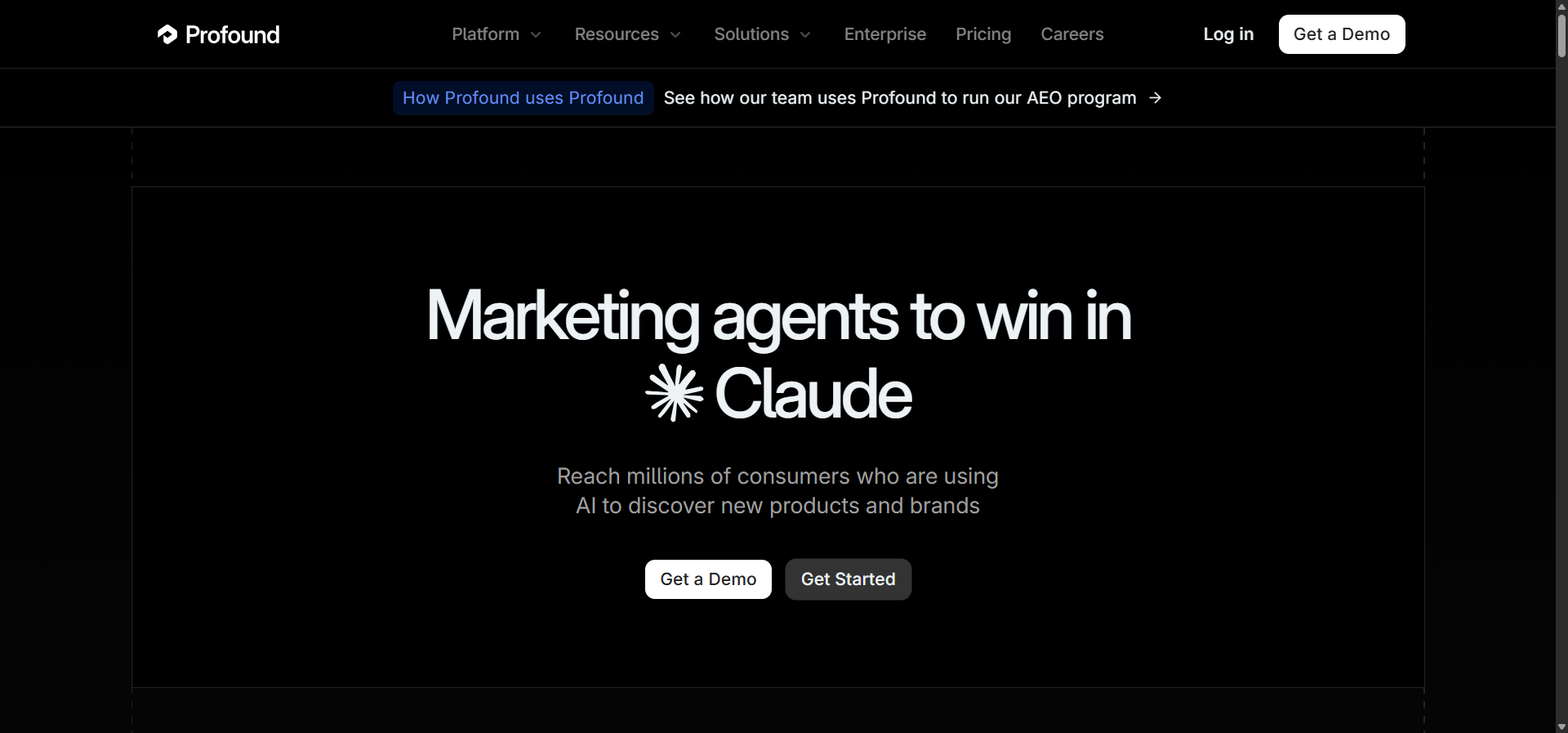 Profound: for premium enterprise visibility analytics