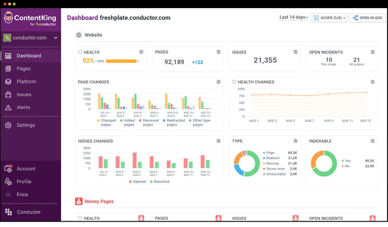 Conductor&rsquo;s unified SEO and AI visibility dashboard