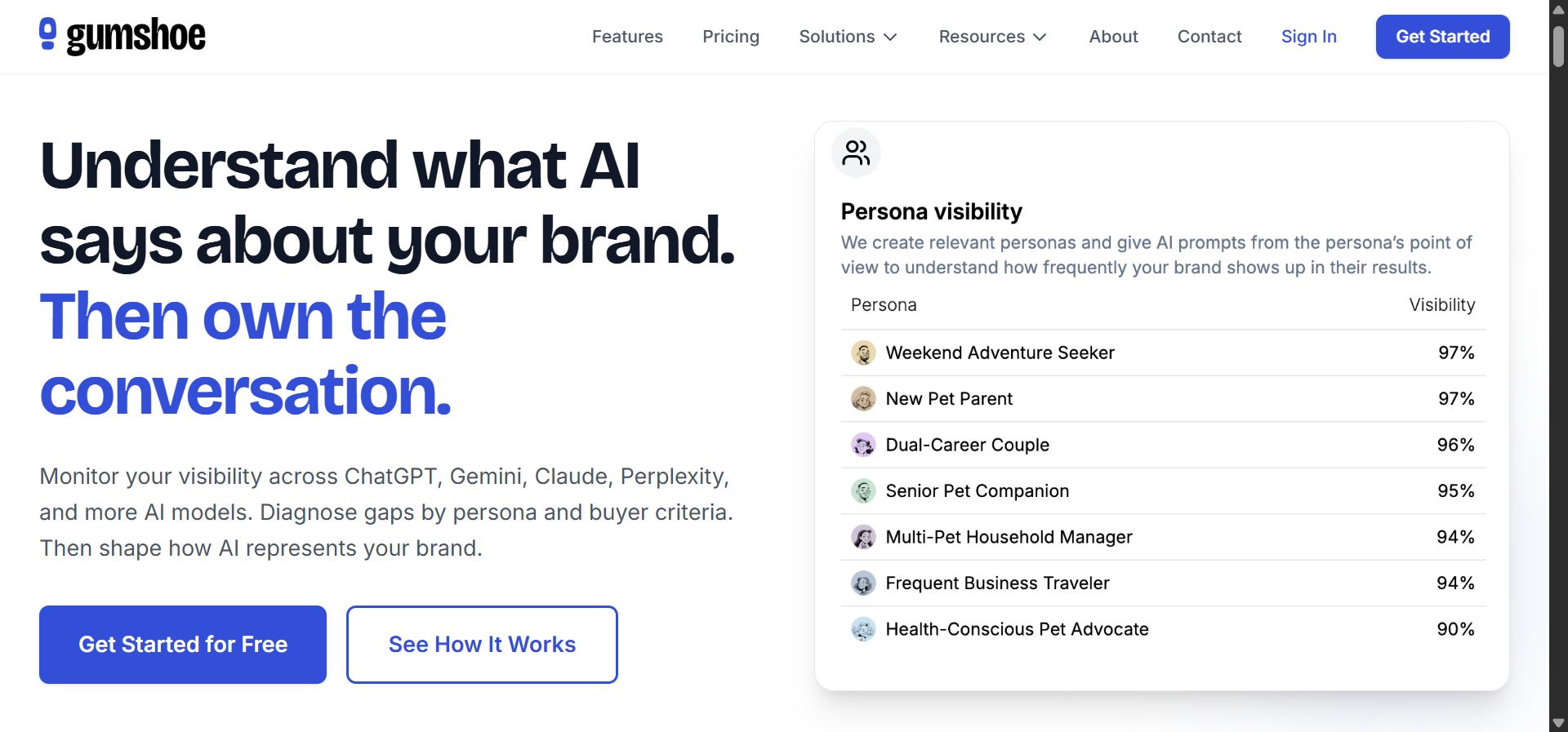 Gumshoe AI&rsquo;s persona-based prompt modeling interface