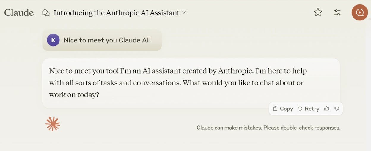 Claude.ai conversation with a long-form draft and an outline visible