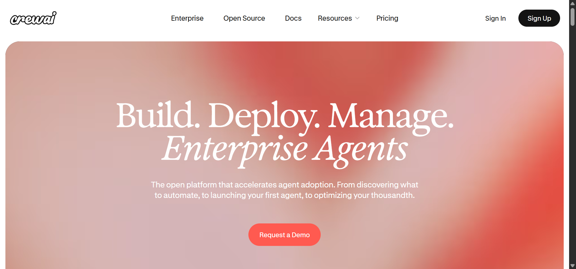CrewAI is Best for Enterprise companies building multi-agent systems at scale