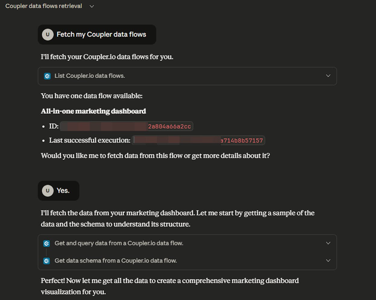 Claude AI interface used for web scraping and data analysis