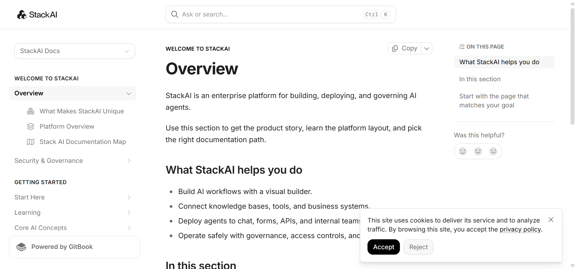 StackAI&rsquo;s builder interface