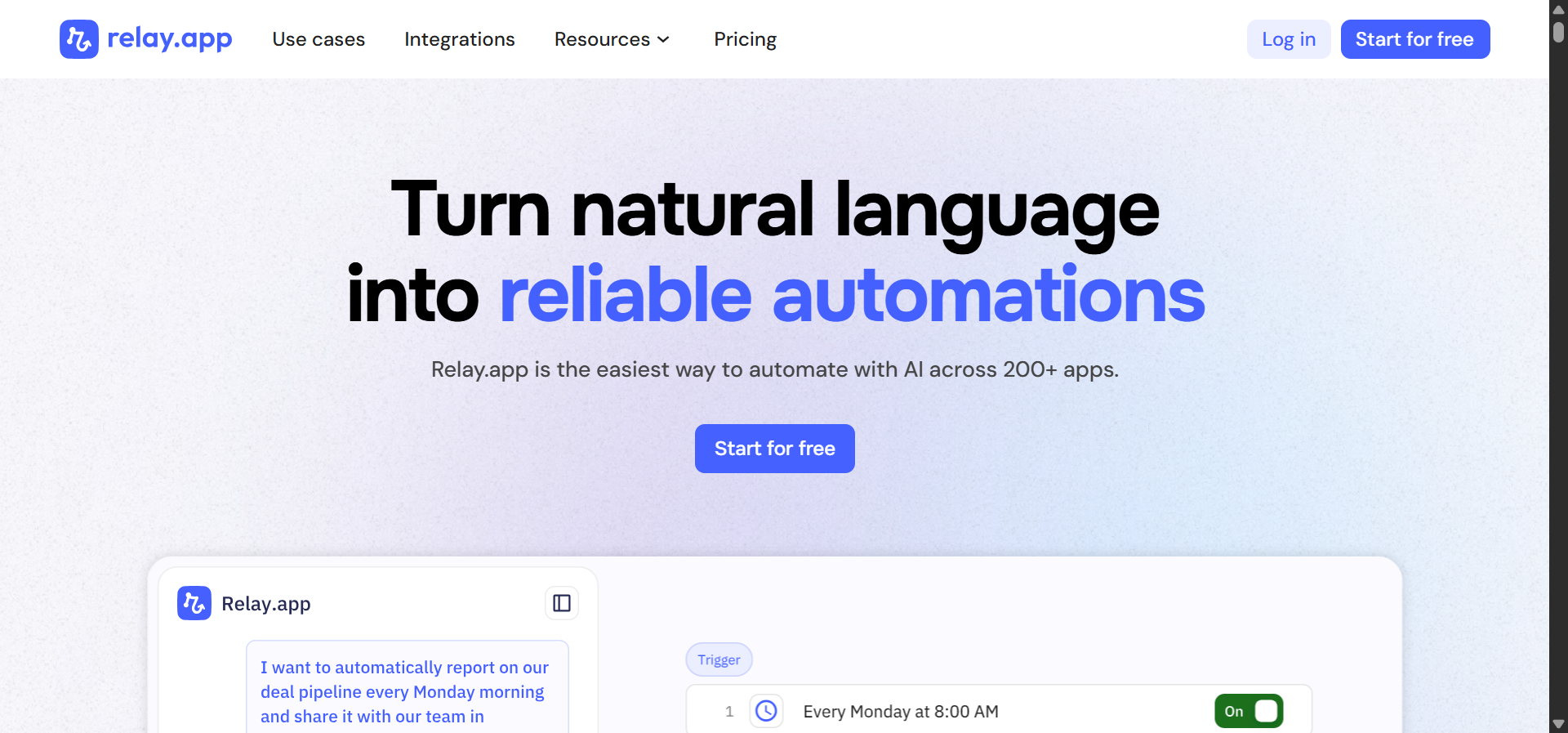 Relay.app interface