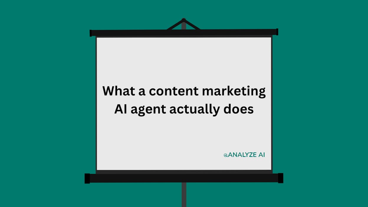 What a content marketing AI agent actually does