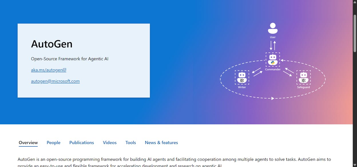 AutoGen : the Microsoft&rsquo;s open-source framework for building multi-agent systems.