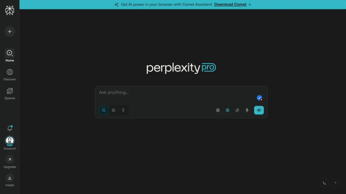 Perplexity Computer’s interface showing a multi-step research project running with parallel sub-agents
