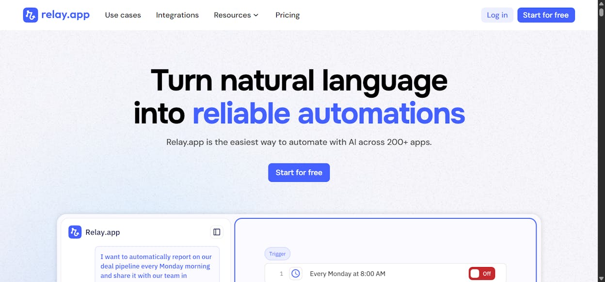 Relay.app’s workflow interface