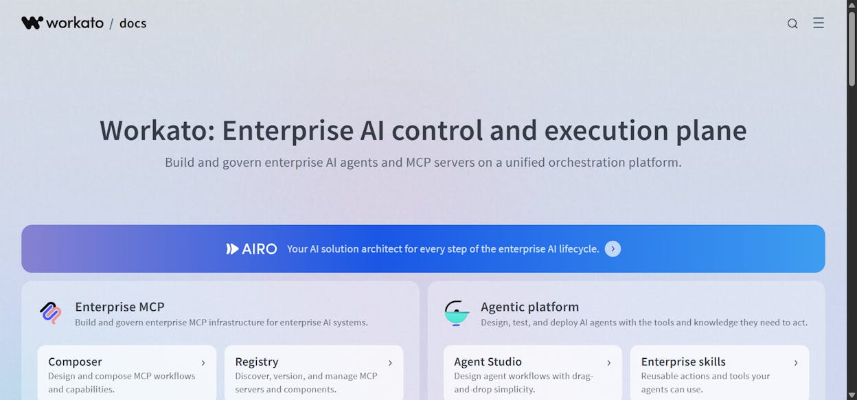 Workato recipe builder interface