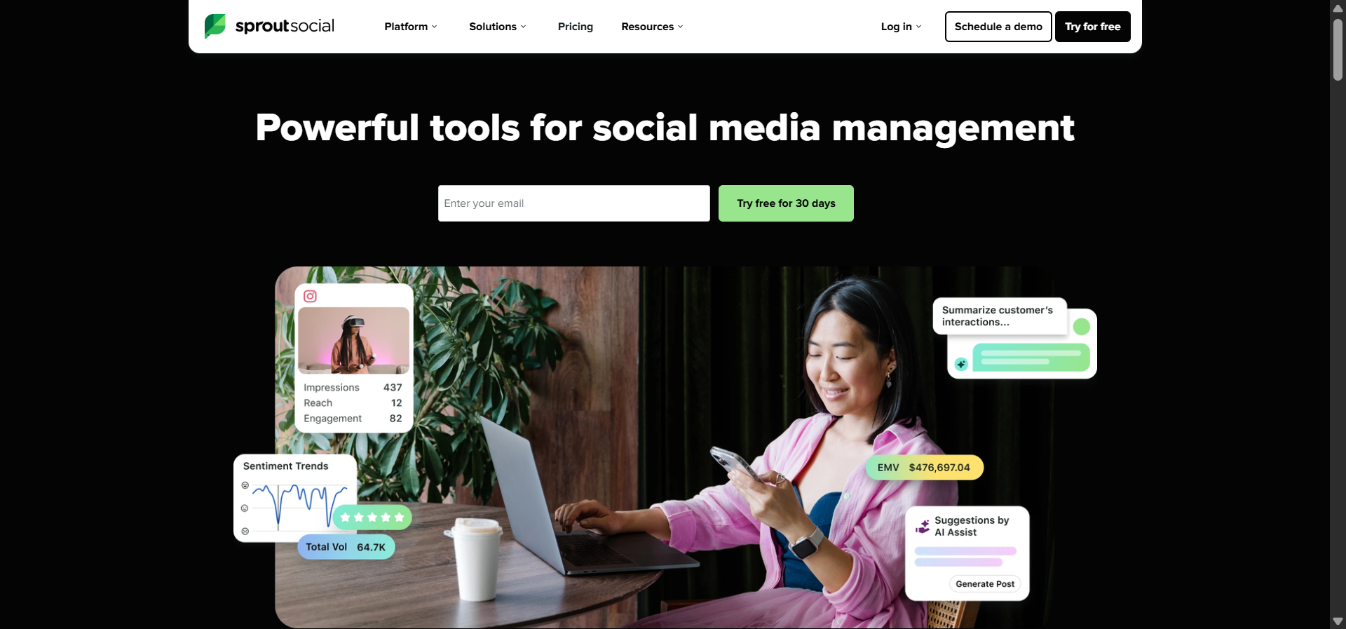 Sprout Social&rsquo;s Smart Inbox showing unified message management