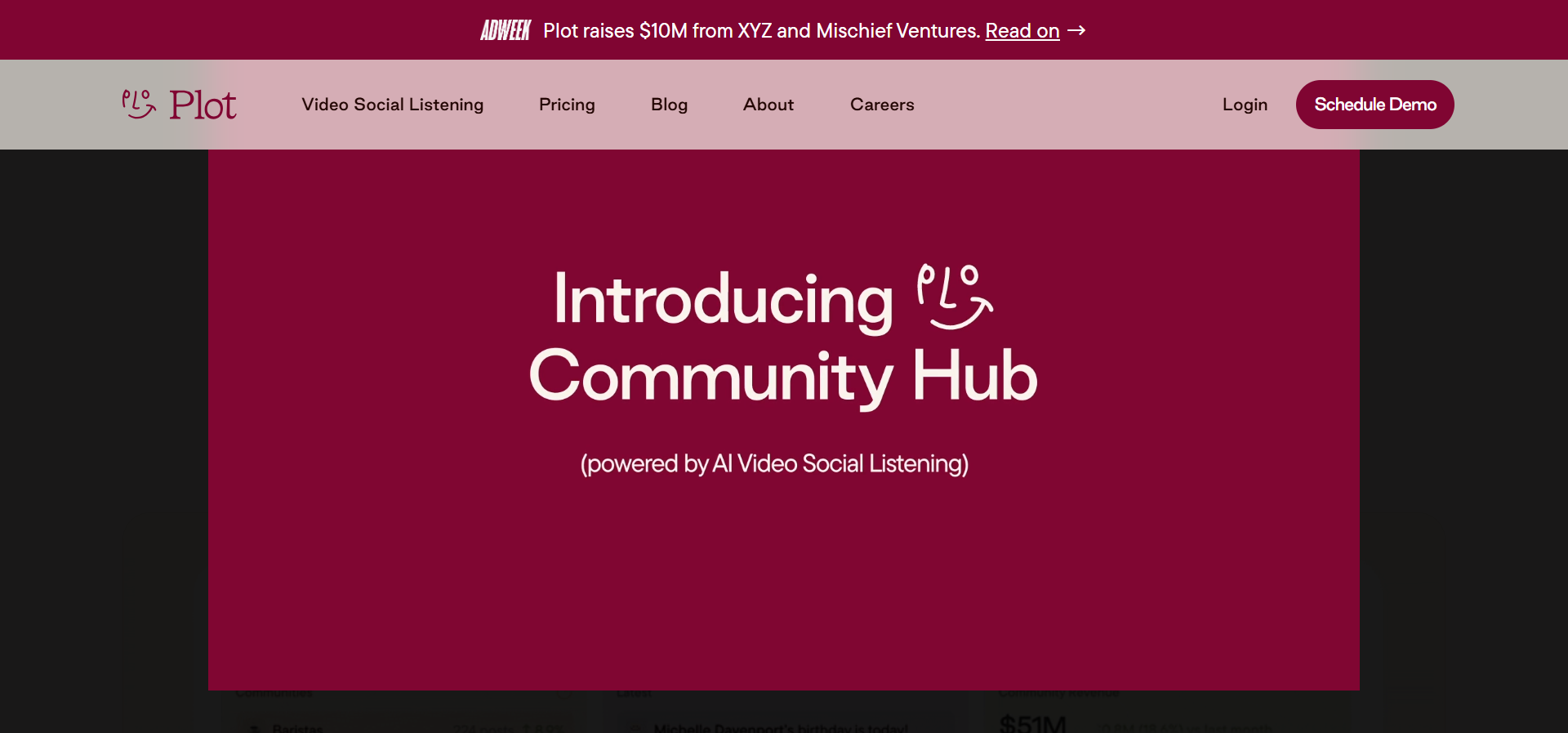 Plot&rsquo;s community hub showing UGC content management