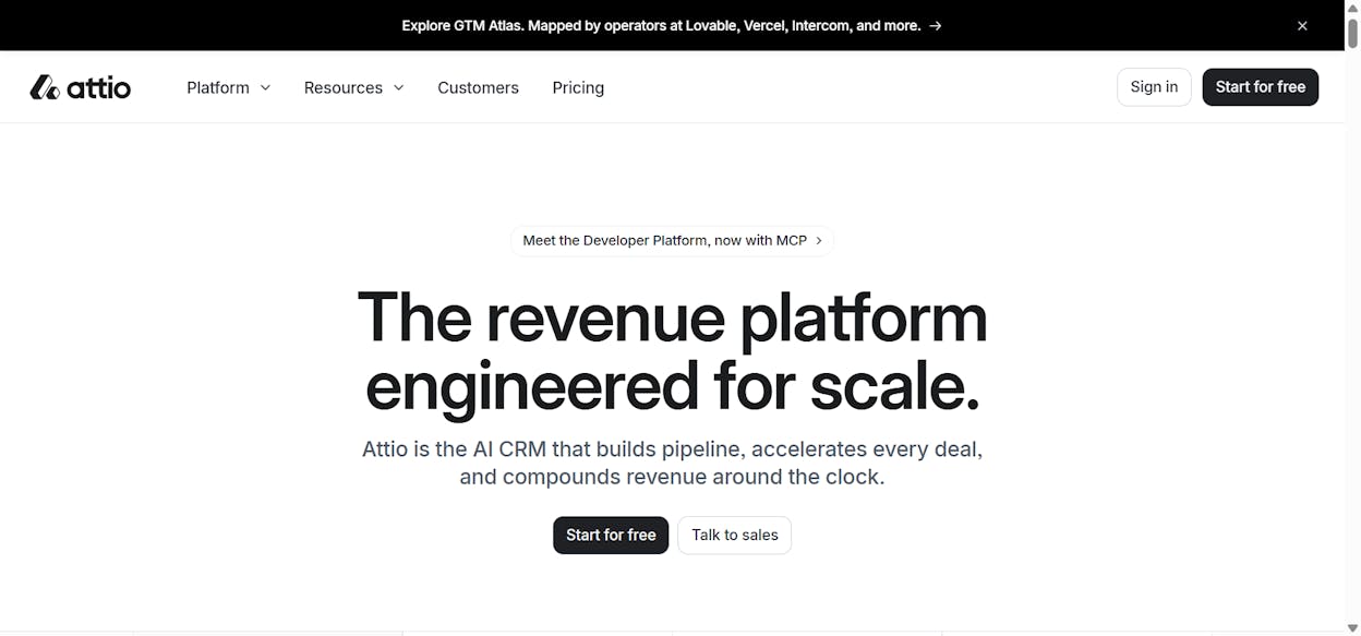 Attio’s CRM interface