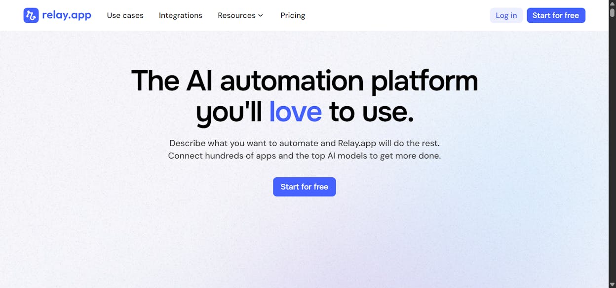 Relay.app: Best for Teams that want simple AI workflows without a steep learning curve