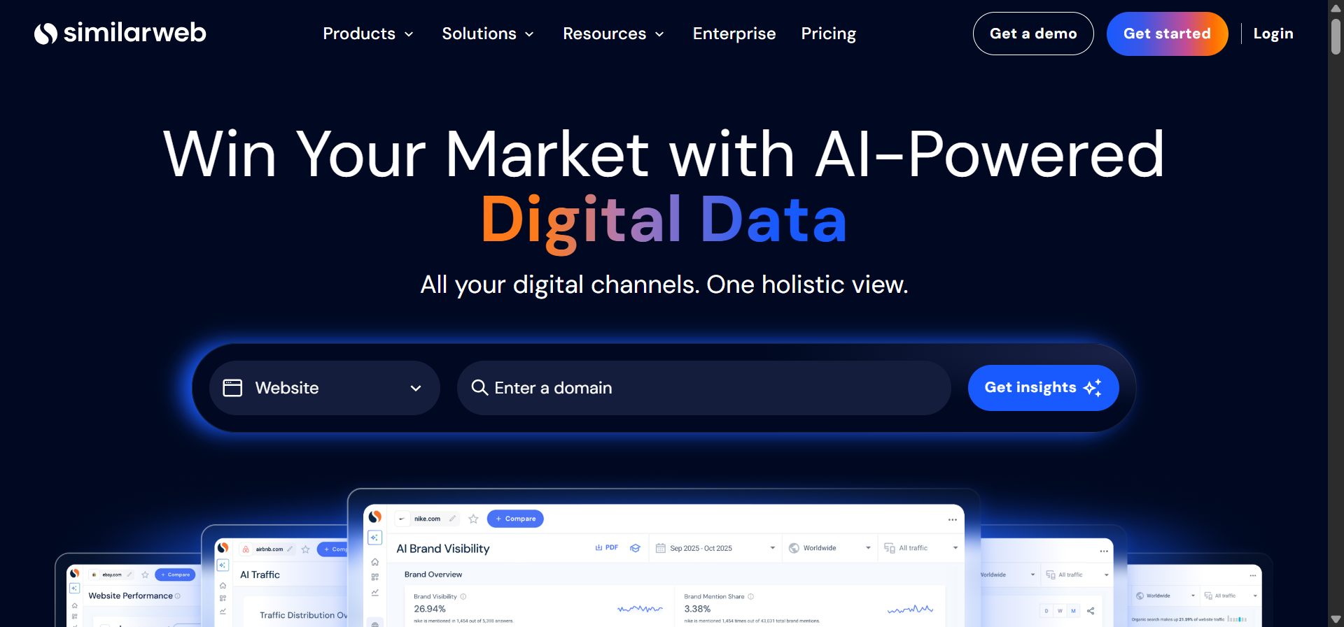 SimilarWeb website traffic analysis dashboard
