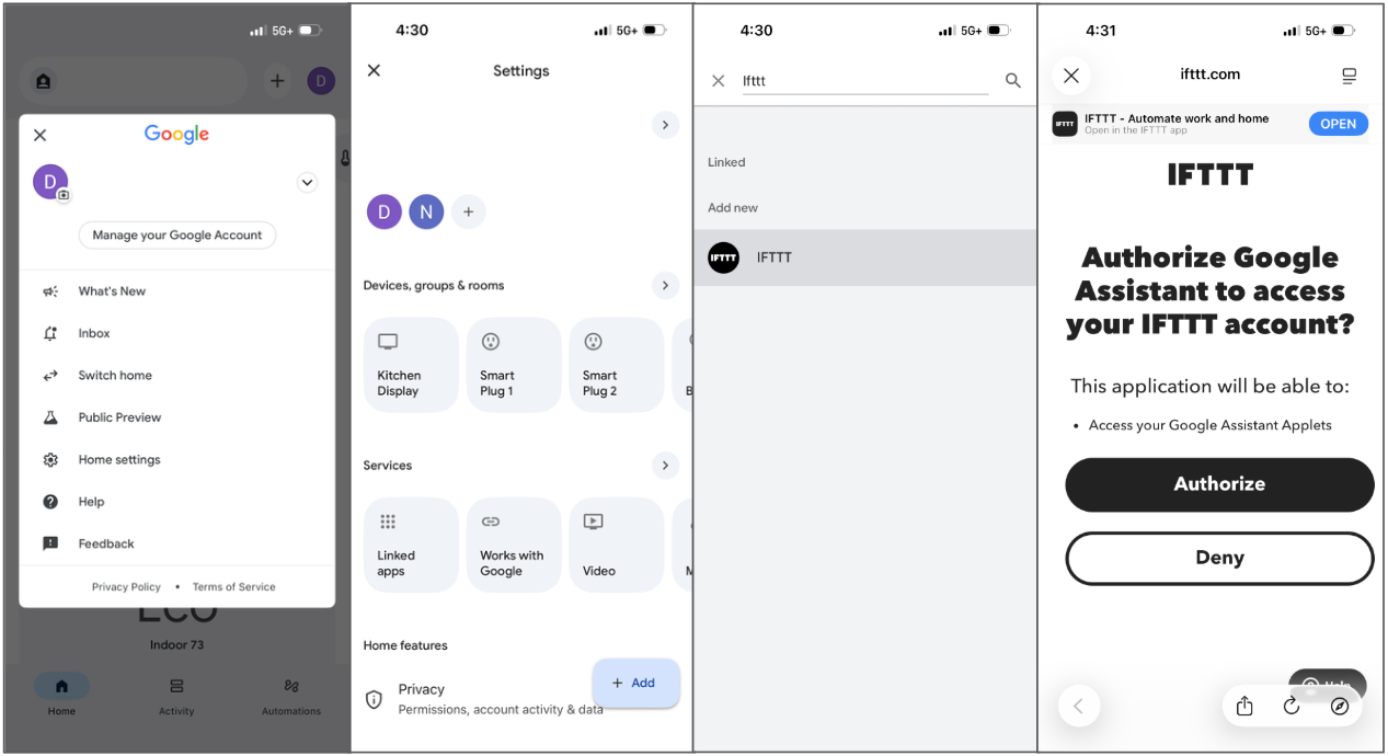 IFTTT&rsquo;s simple applet configuration screen