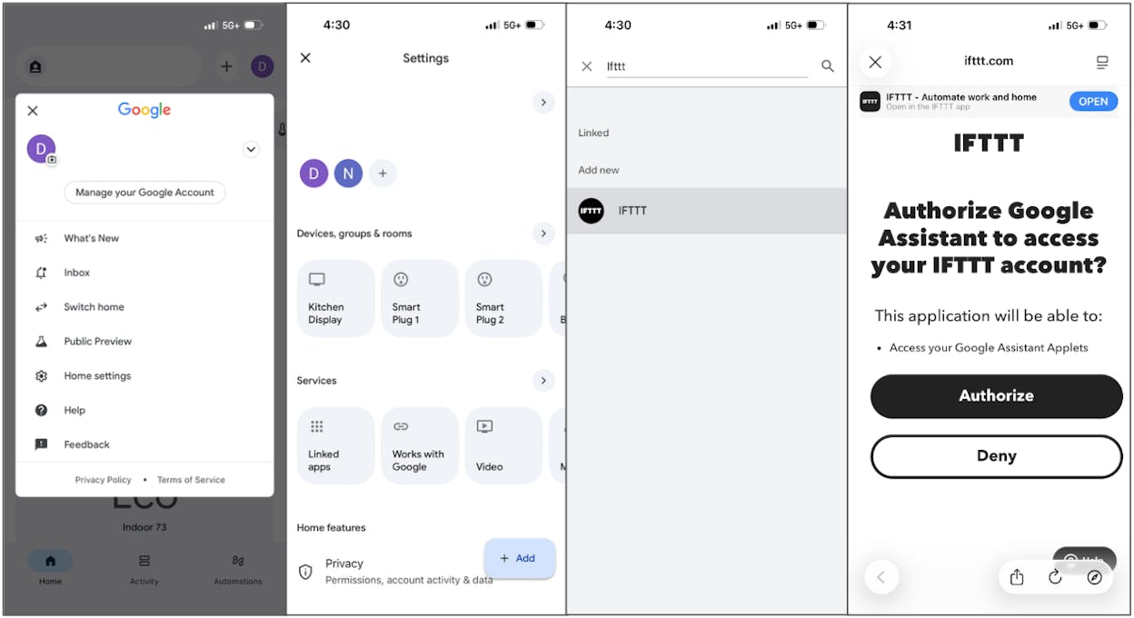 IFTTT&rsquo;s simple applet configuration screen