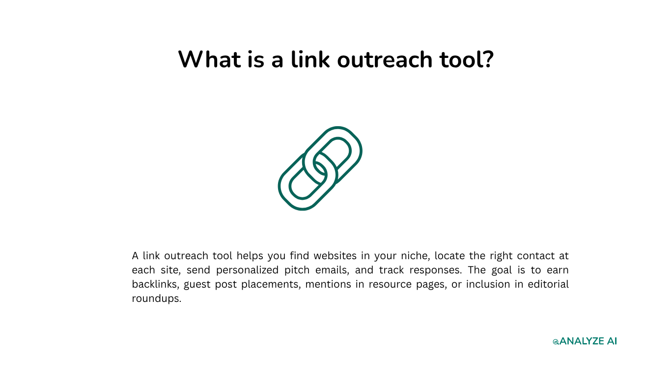 What is a link outreach tool?