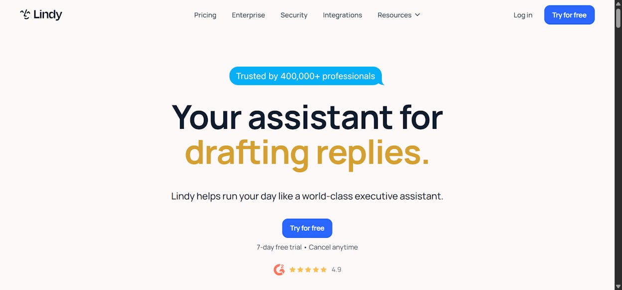 Lindy AI agent builder interface
