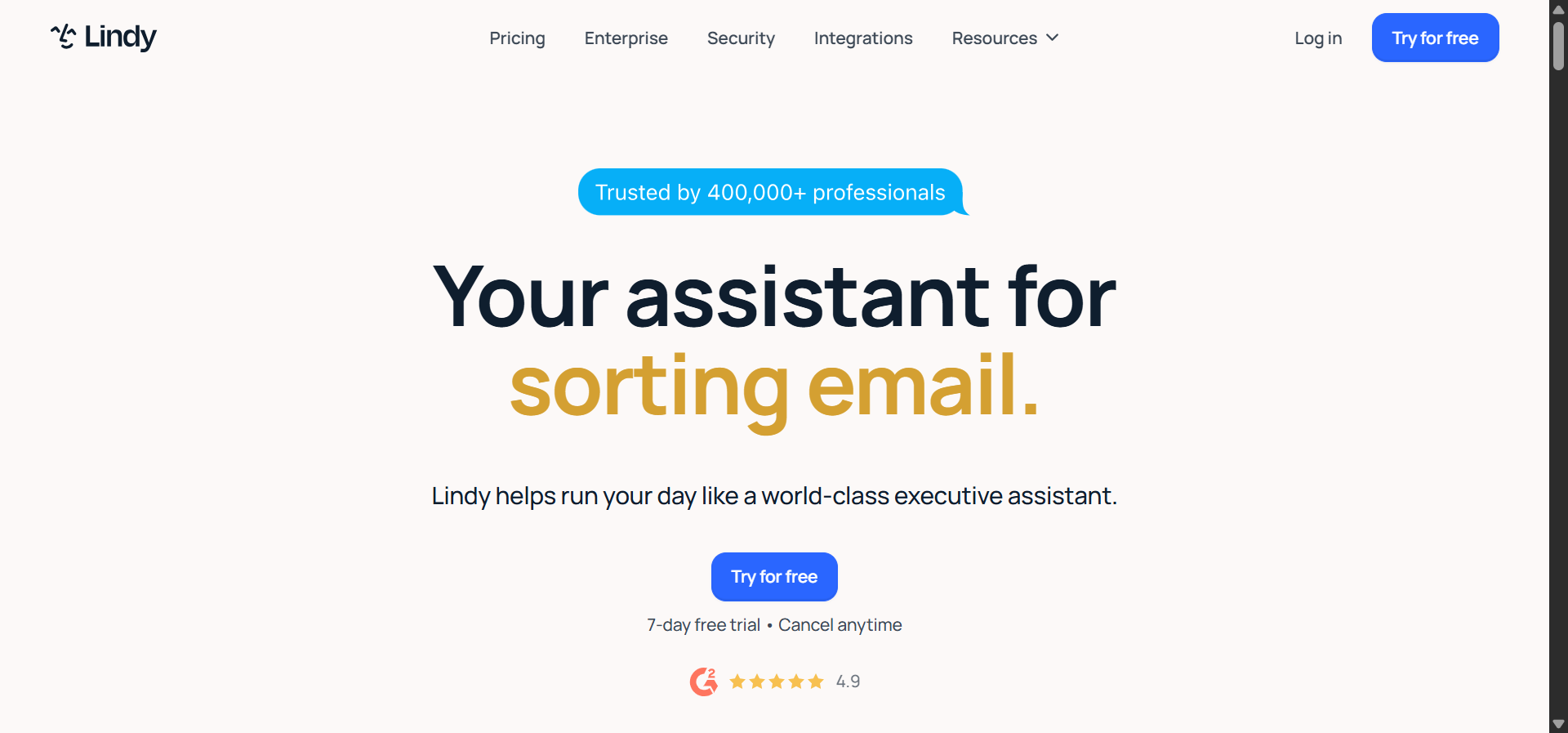 Lindy AI interface showing AI employee dashboard