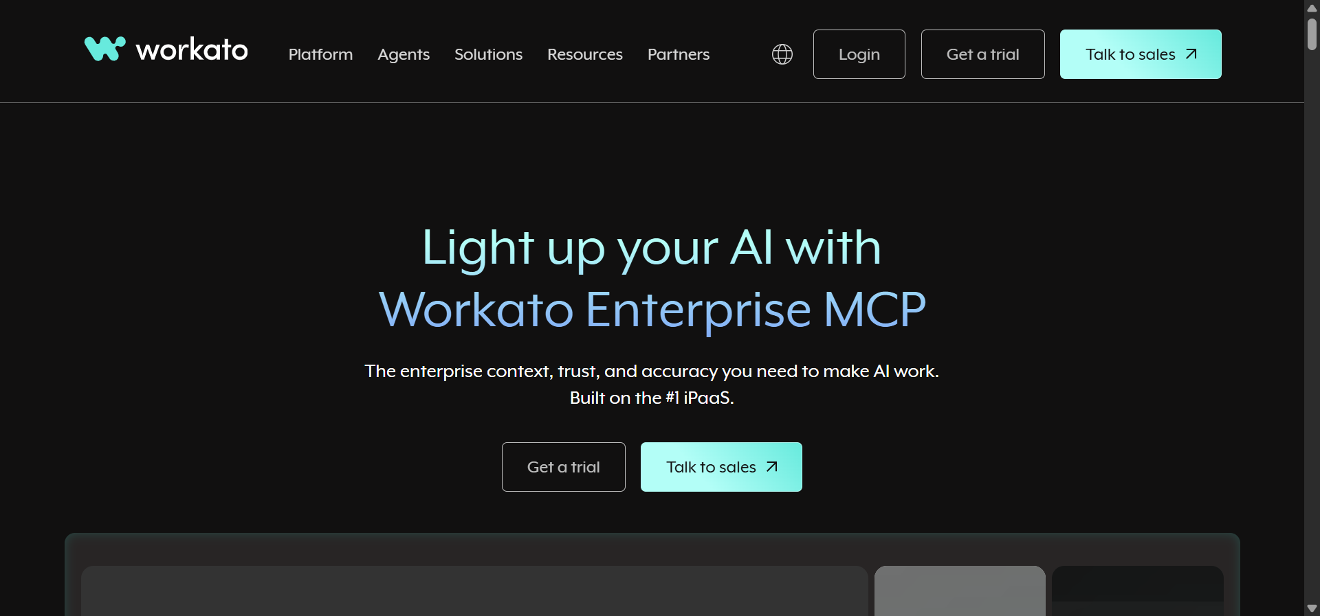 Workato homepage