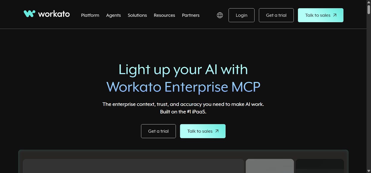 Workato homepage