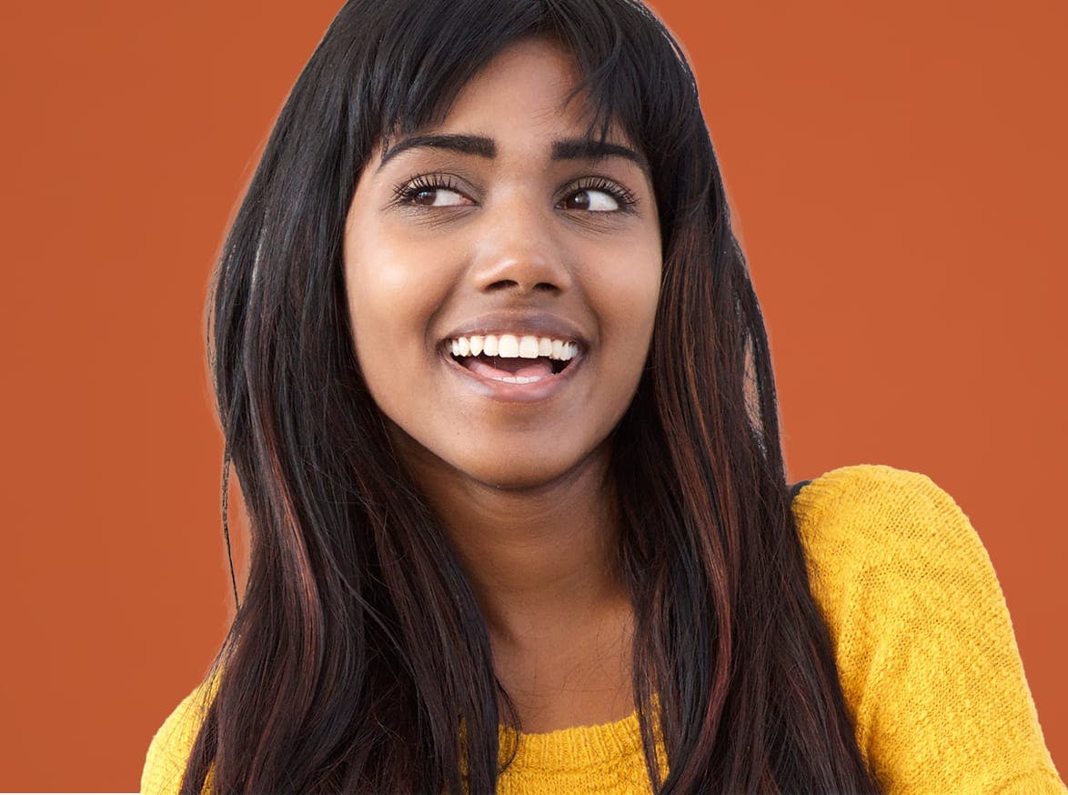 woman smiling