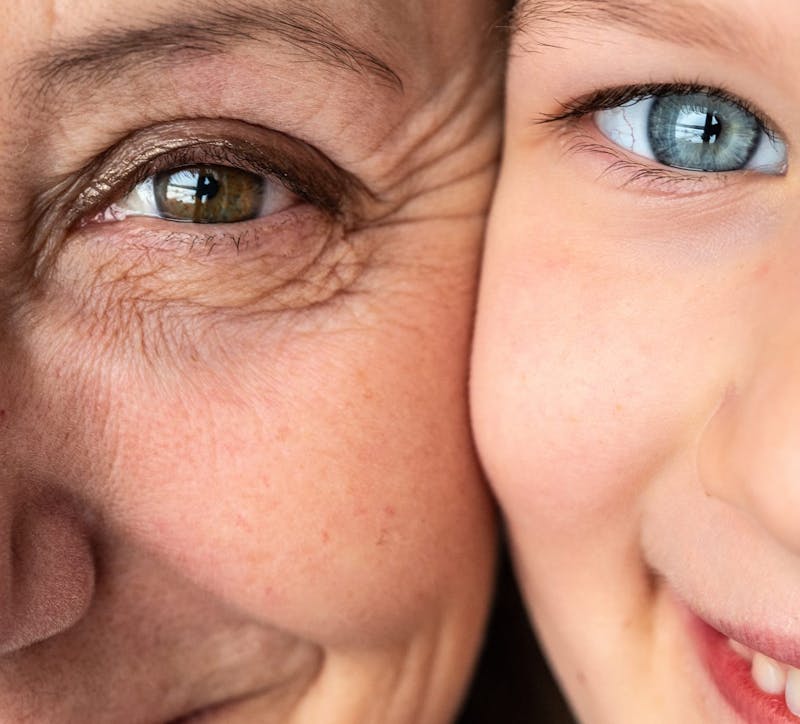 close up of eyes