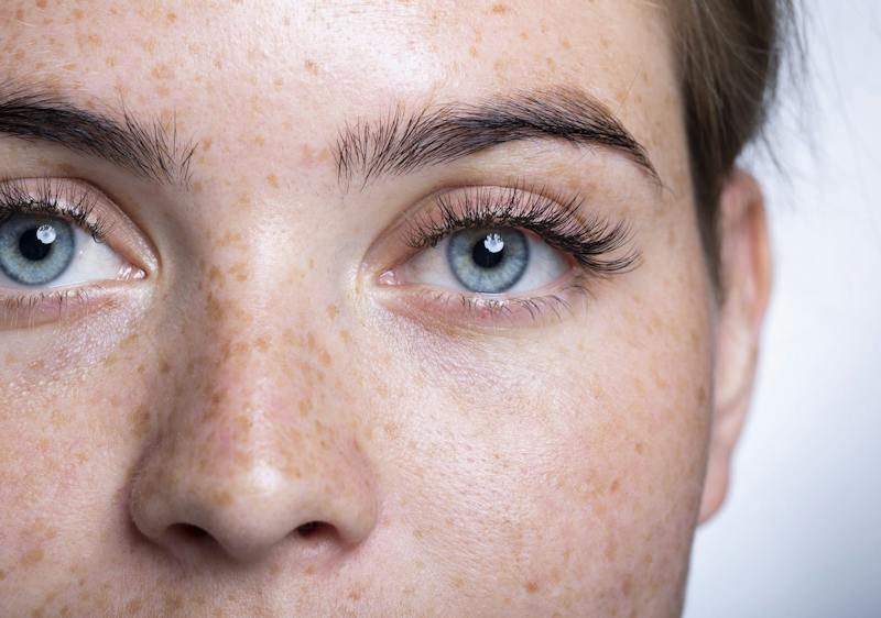 Close up of persons eyes