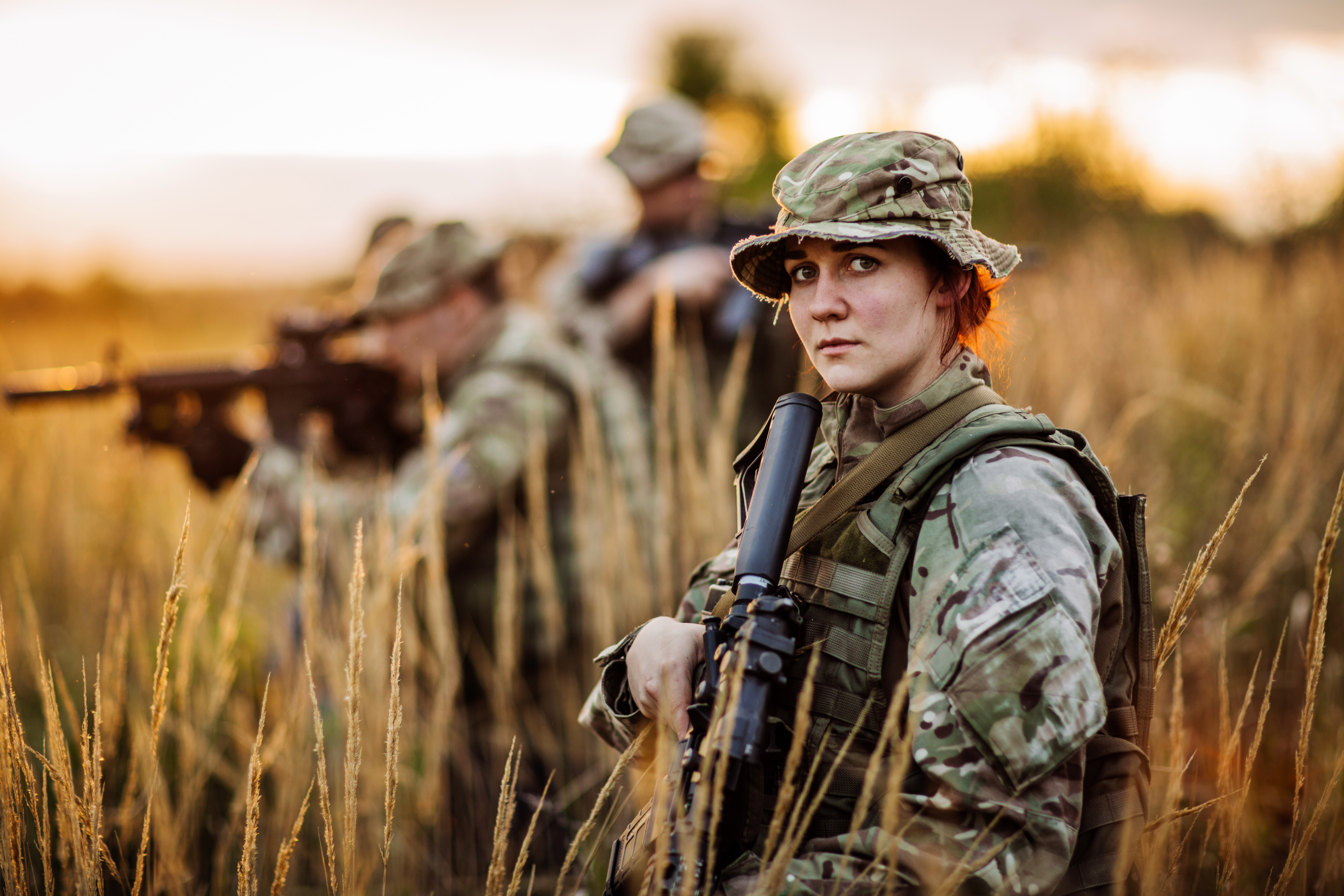 Soldier in a field.