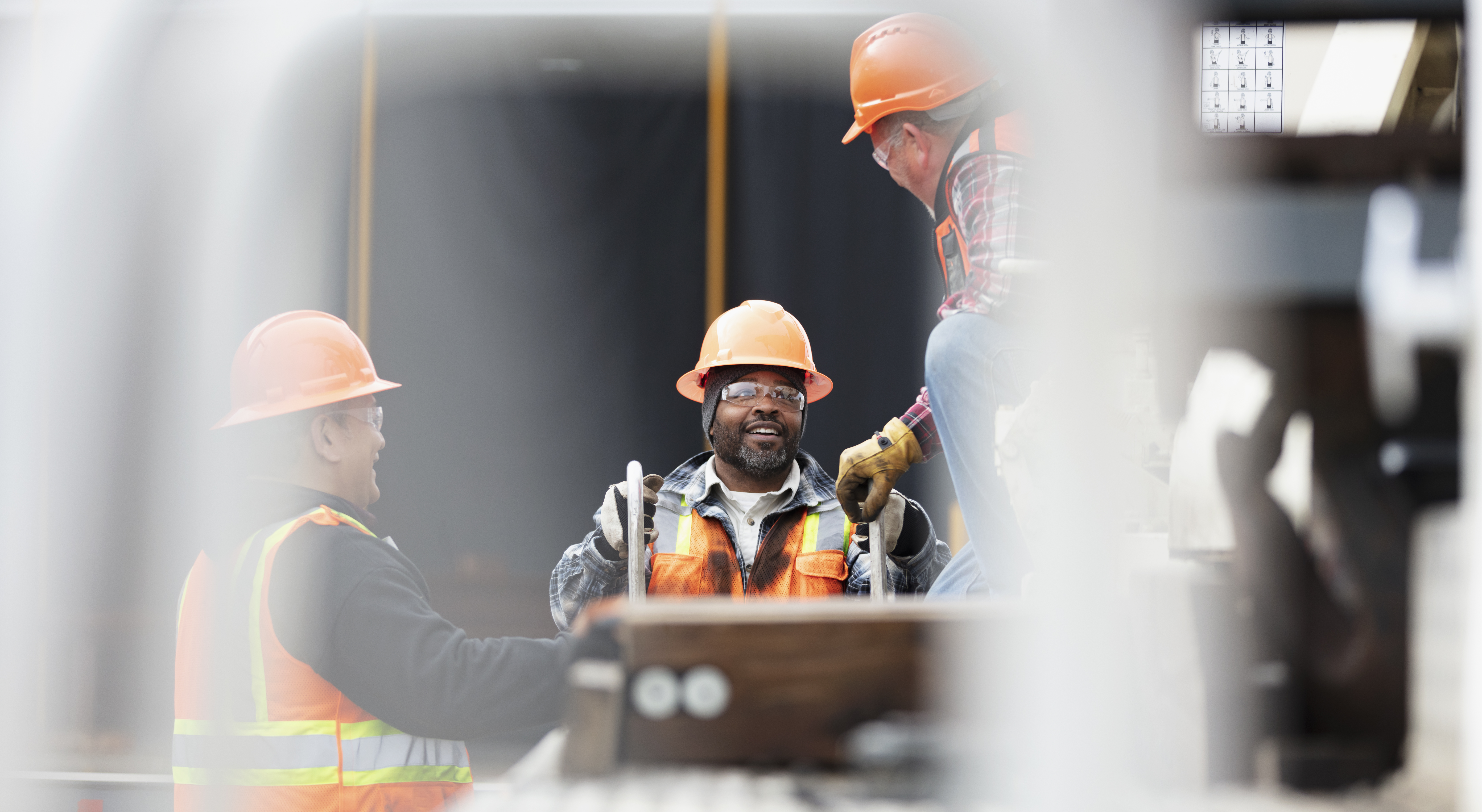 Construction workers on job site